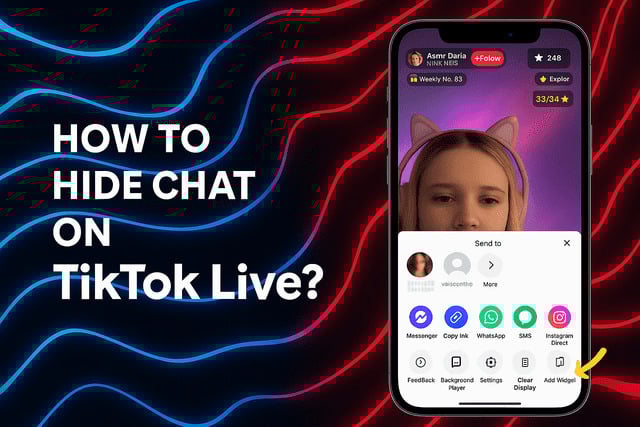 how to hide chat on tiktok live
