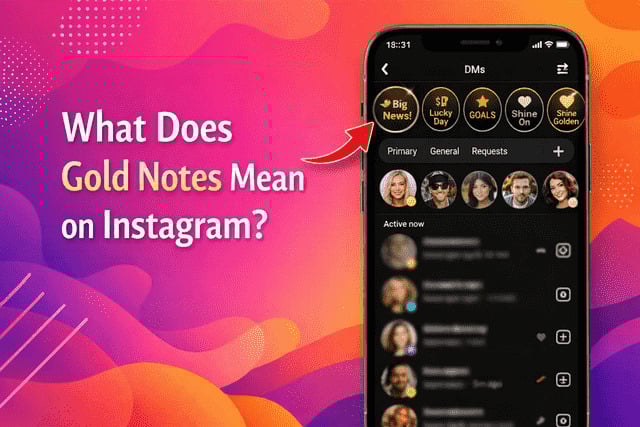 What does gold notes mean on Instagram